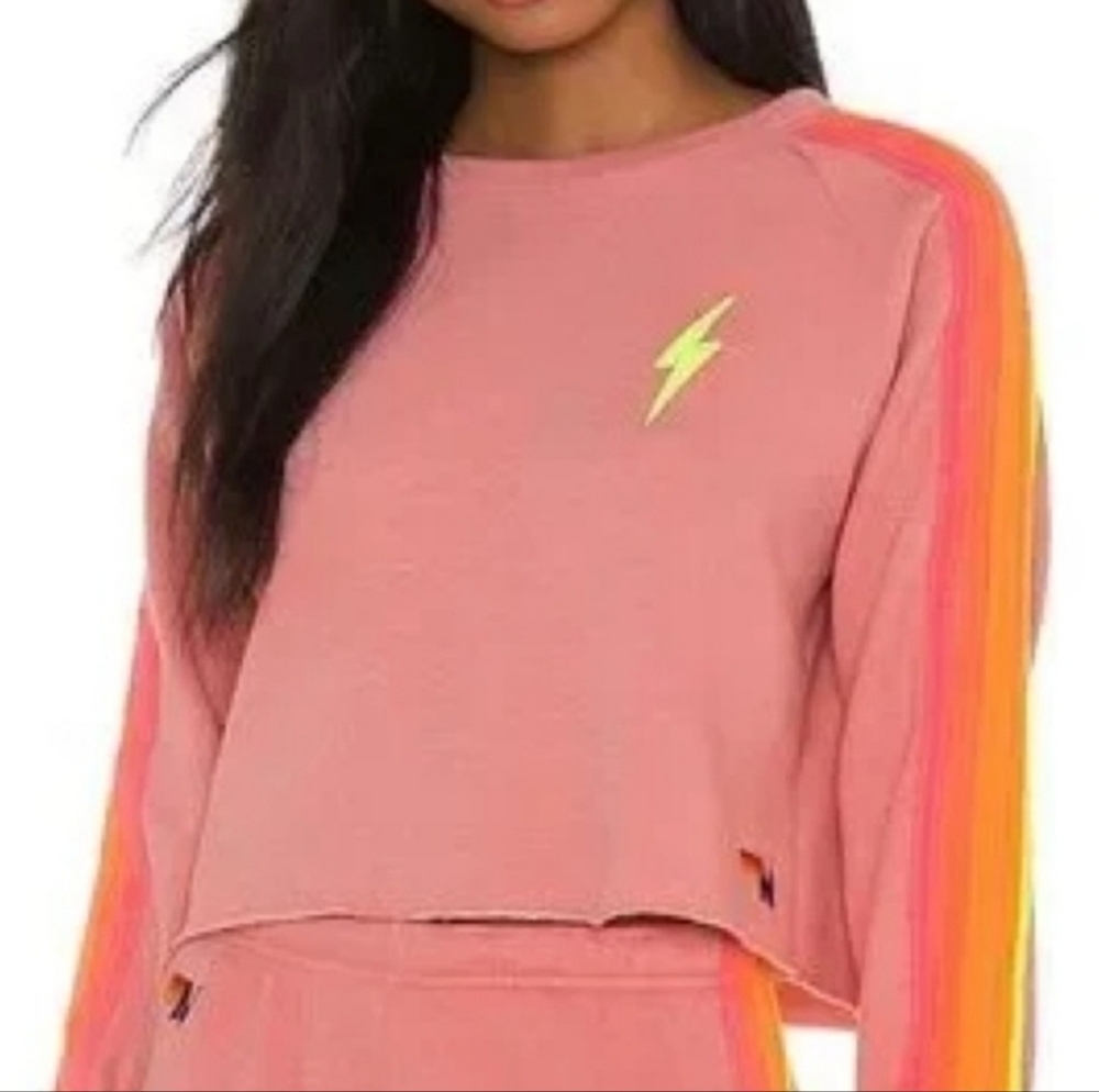Aviator Nation Bolt Cropped Sweatshirt - Picture 5 of 16